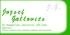 jozsef gallovits business card